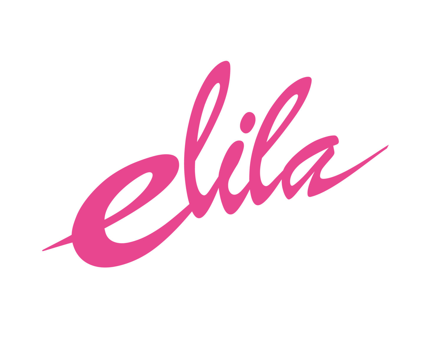A pink lila logo on a white background