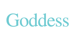 The word goddess is written in blue on a white background.