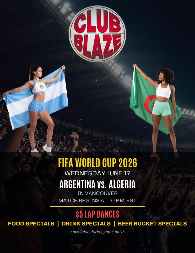 Club Blaze presents FIFA World Cup 2026 Argentina vs. Algeria