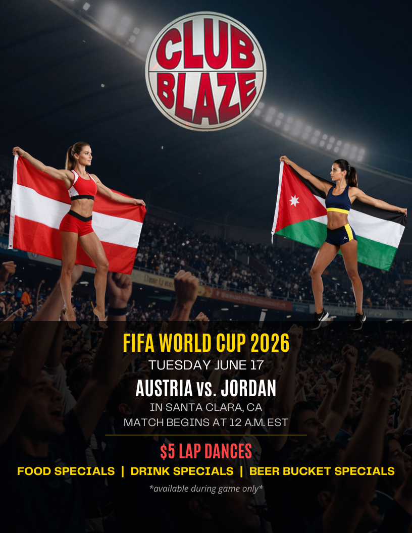Club Blaze presents FIFA World Cup 2026 Austria vs Jordan