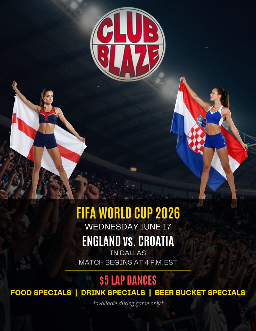 Club Blaze presents FIFA World Cup 2026 England vs. Croatia