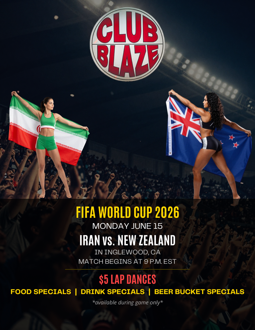 Club Blaze presents FIFA World Cup 2026 Iran vs. New Zealand