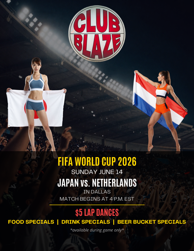 Club Blaze presents FIFA World Cup 2026 Netherlands vs. Japan