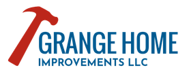 Grange Home Improvements LLC logo with a red hammer and blue text