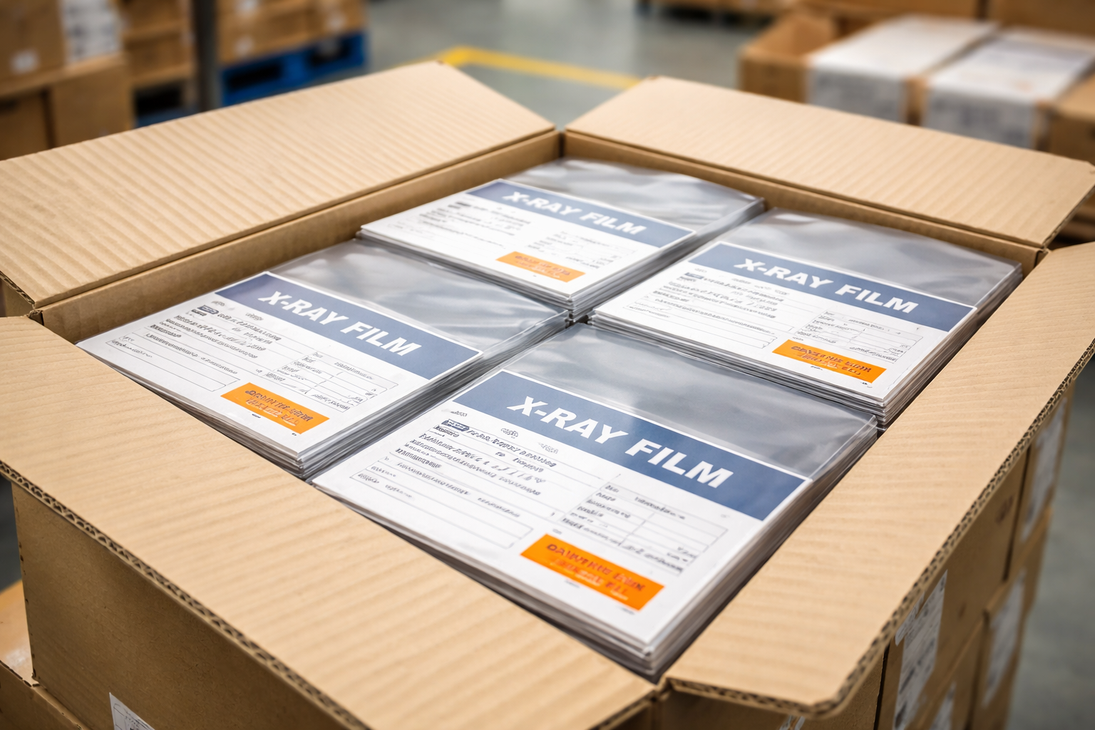 A man is holding a radiator in front of a car engine.
