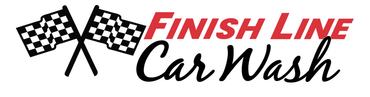 Finish line car wash in ohio with free vacuums. Solon Ohio race flags logo