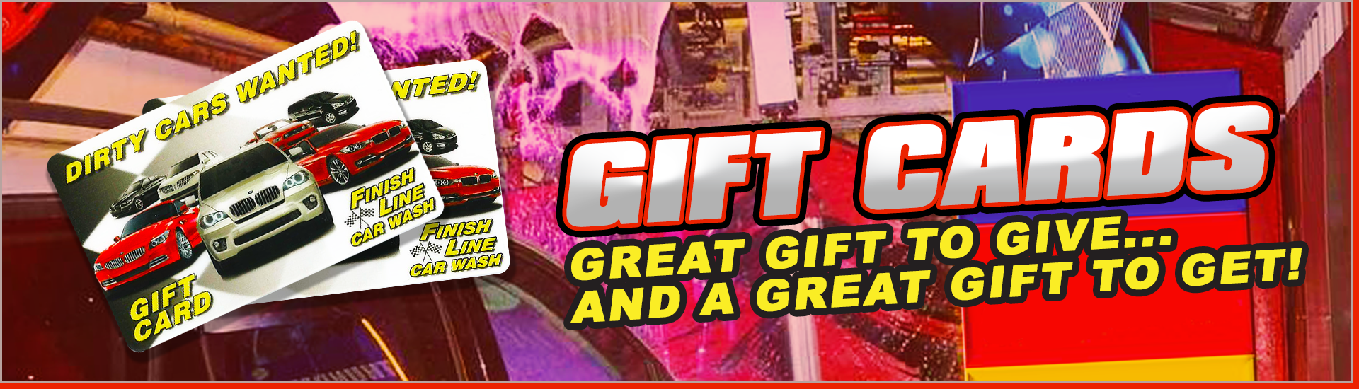 Finish line car wash in ohio with free vacuums. Solon Ohio race flags logo car wash coupons and deals