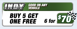 INDY buy 5 get one free wash book