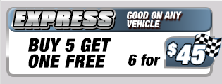 express buy 5 get one free wash book
