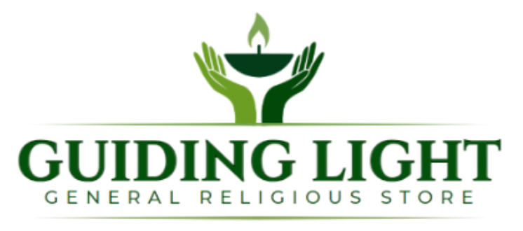 Logo for Guiding Light: Green design of a person inside a leaf within a circle, with text below.