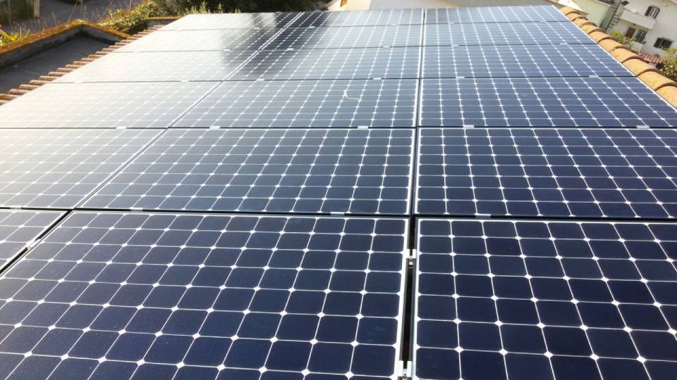 Dettaglio pannelli solari