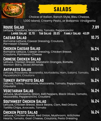 best pizza restaurant salad menu torrence CA