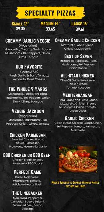 best specialty pizza restaurant menu torrence CA