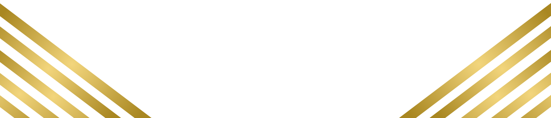 A gold and white striped border on a white background.