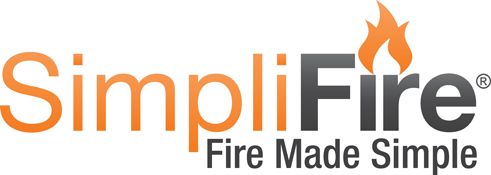A logo for a company called simplifire fire made simple