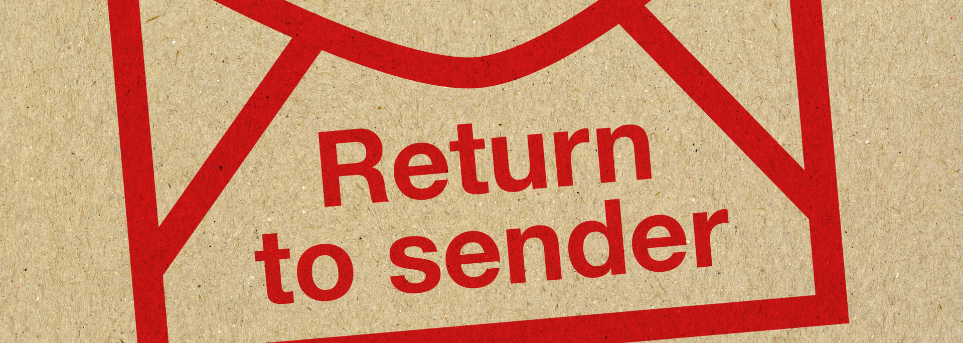 Picture of a box stamped with return to sender 