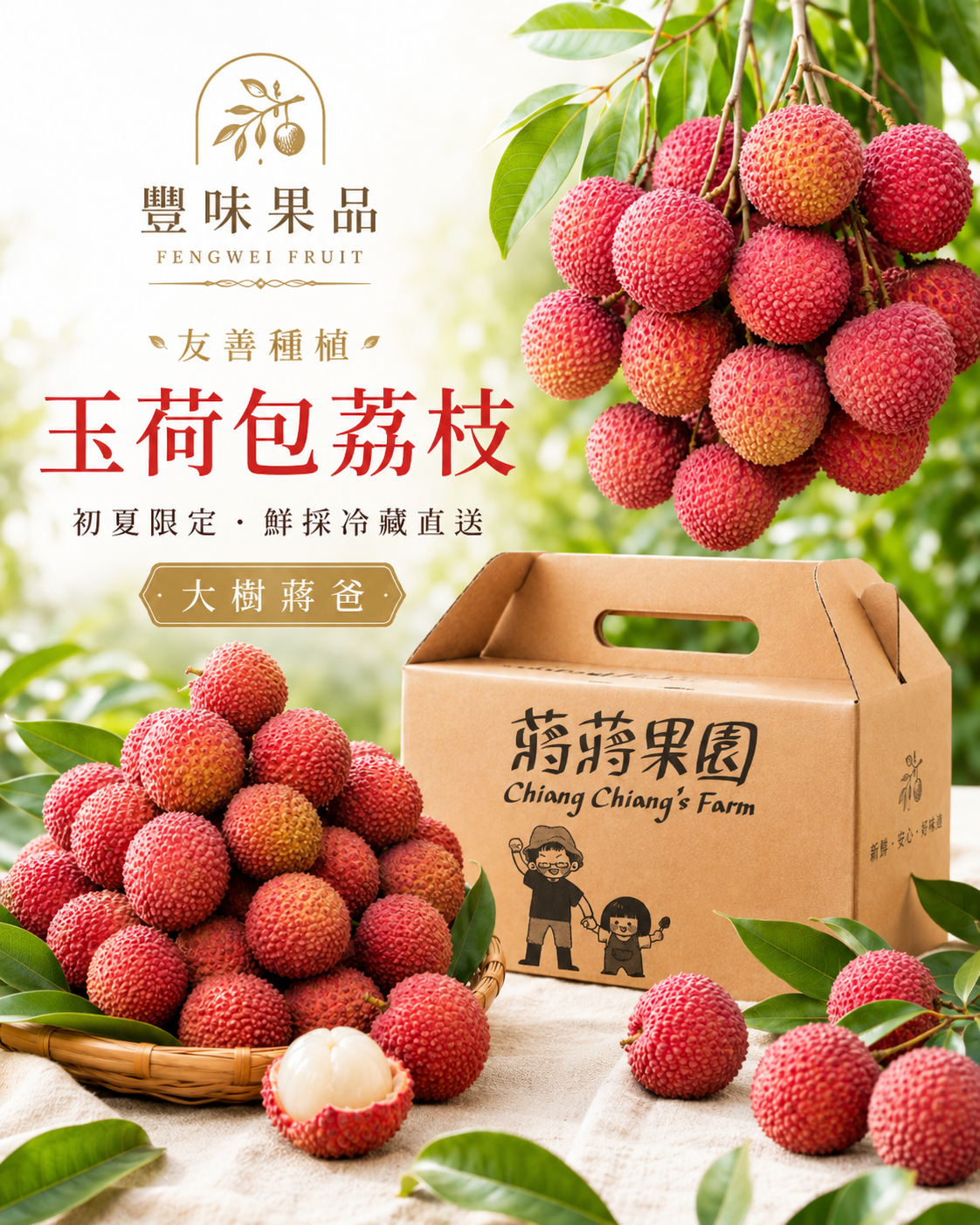 玉荷包荔枝\高雄大樹蔣蔣果園