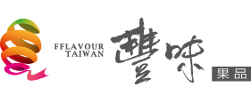 A logo for flavour taiwan with chinese writing on it