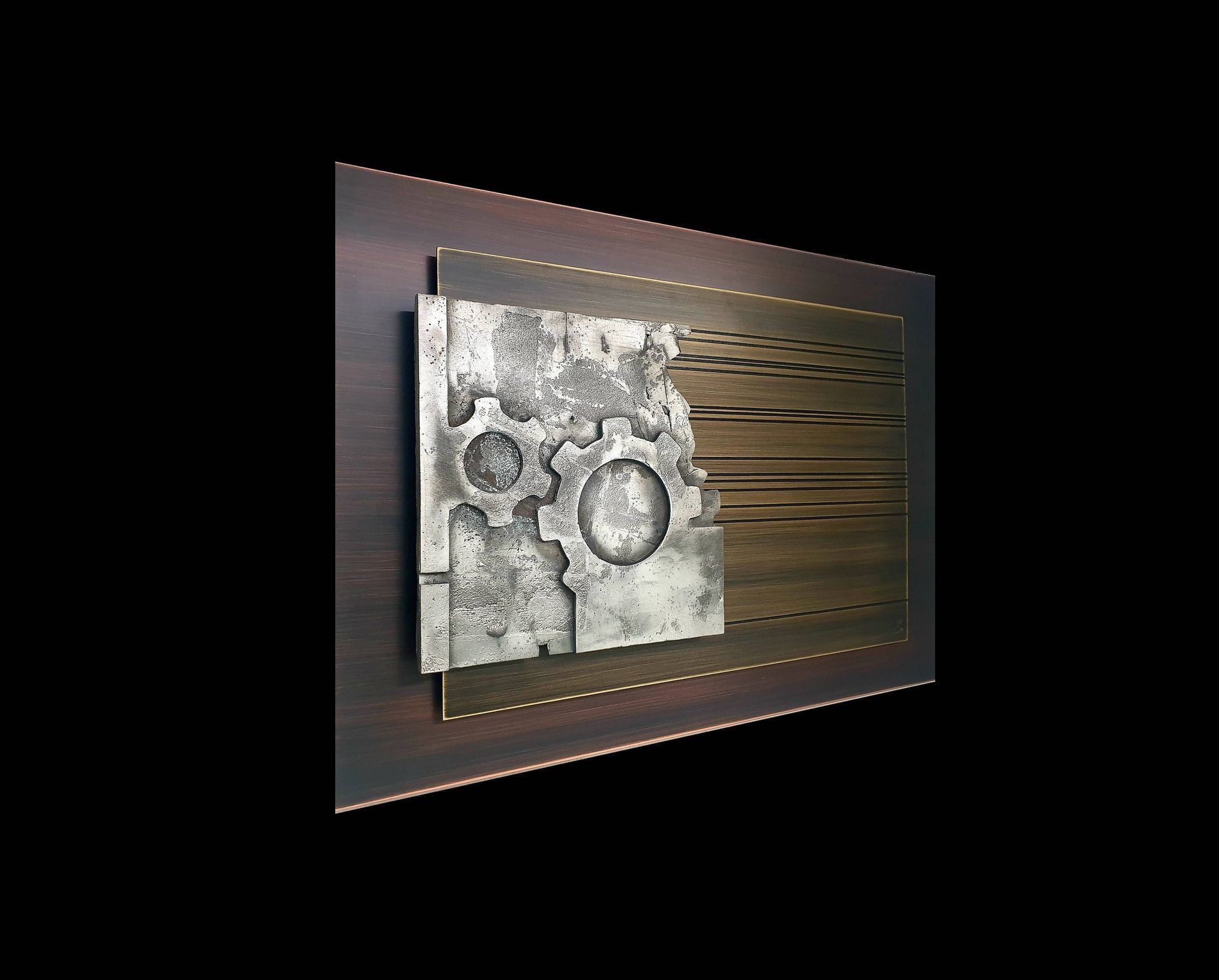 FUSIONE ALLUMINIO OSSIDATO SU 
LASTRE BRONZO/RAME