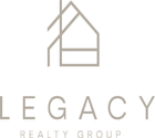 Logo for Legacy Realty Group: a geometric house icon above the company name in gray.