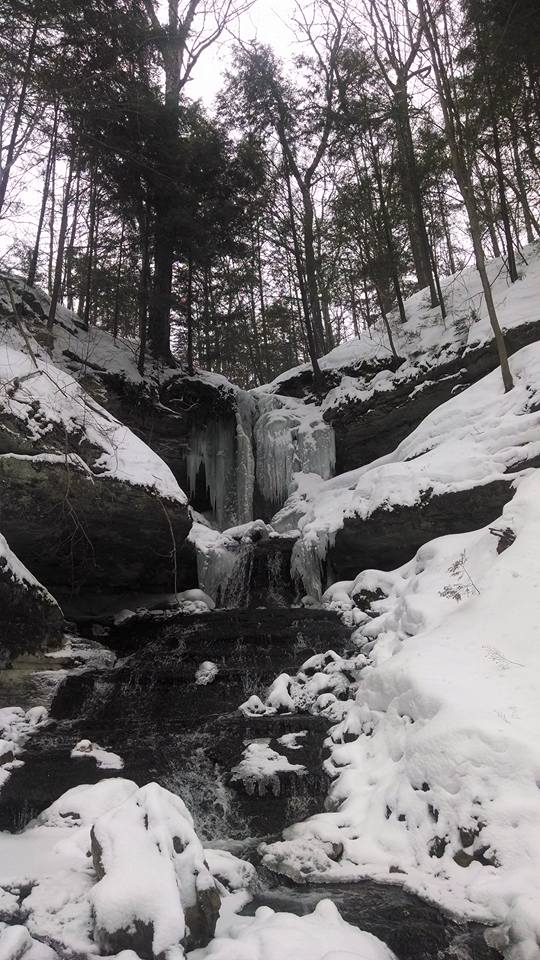 Snowy Falls — Munising, MI — Horseshoe Falls & Gift Shop