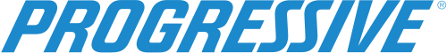 Progressive insurance logo in blue.