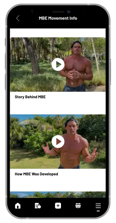Stronger You App meal plan screen