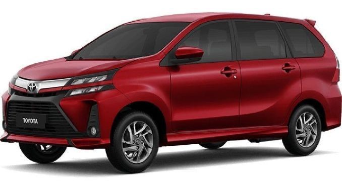 Toyota Avanza in a striking red color with a gasoline engine, a popular choice among tourists for self-drive adventures in Palawan, available for car rental.