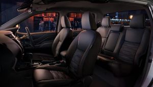 Nissan Navara 4WD with 5 leather seats and full sensor installation, providing a comfortable and convenient experience for car rental in Palawan.