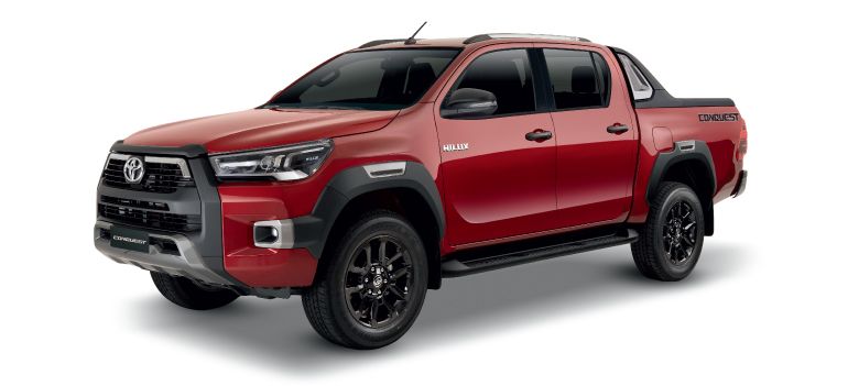 Toyota Hi-Lux, the famous pickup truck renowned for its off-road capabilities, perfect for adventurous journeys around Palawan, available for rent in Puerto Princesa.