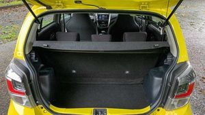 Toyota Wigo with a compact yet clean trunk, suitable for rental in Palawan, specifically in Puerto Princesa.