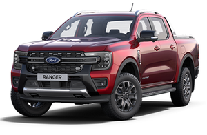 The all-new Ford Ranger with high clearance and a powerful turbo engine, a favorite among tourists for rent, available for car rental in Palawan.