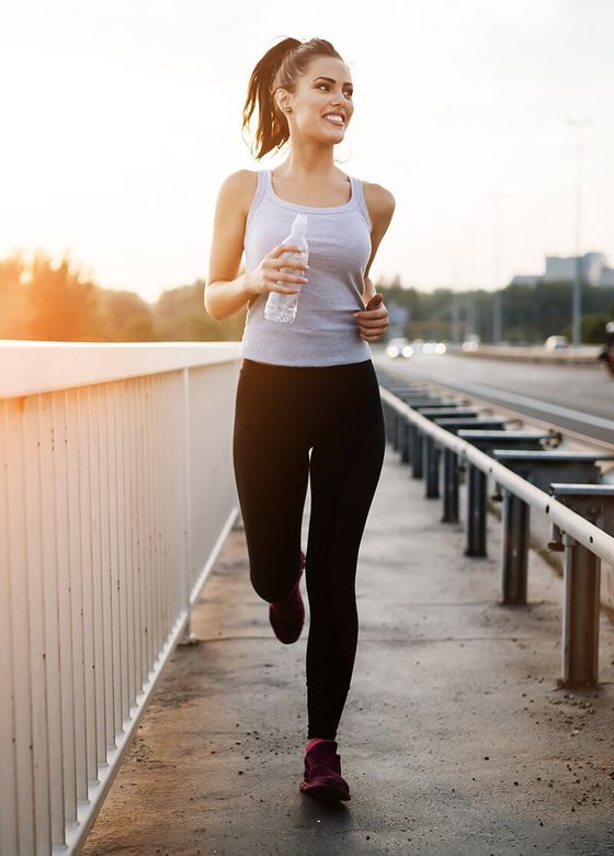 Woman Jogging — Health Food & Supplement Store in Dapto in Dapto, NSW