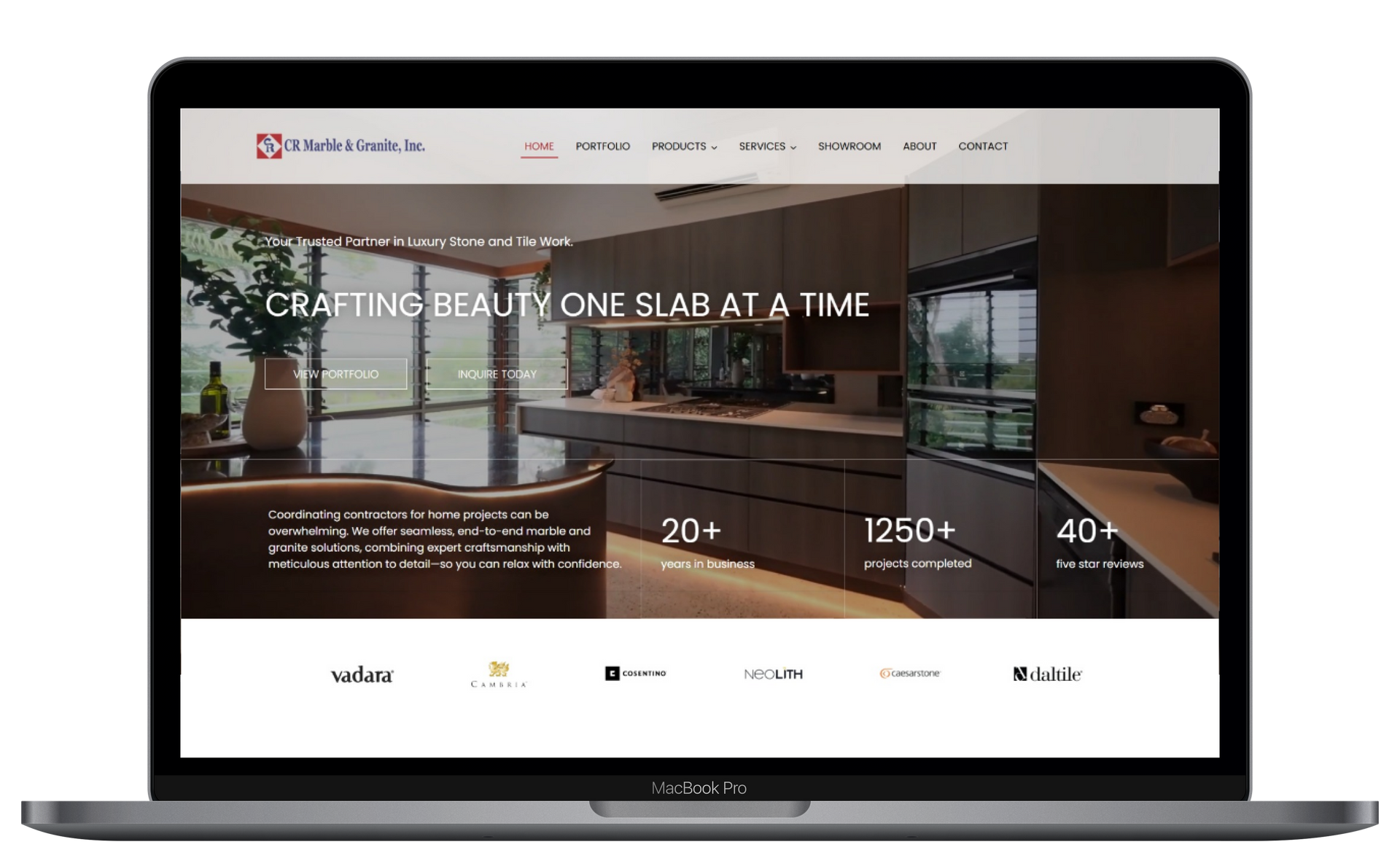 CR Marble & Granite Website Preview