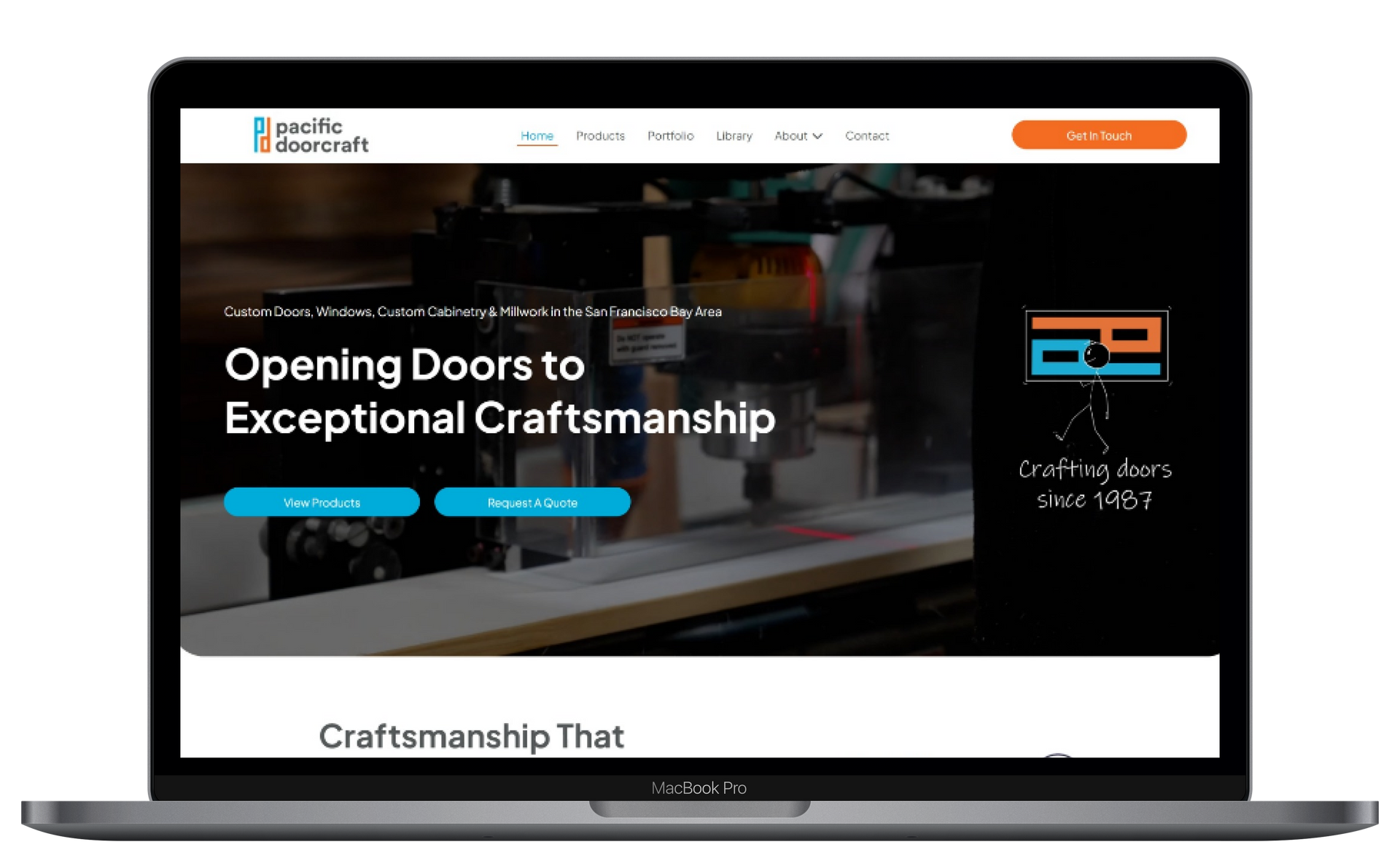 Pacific Doorcraft Website Preview