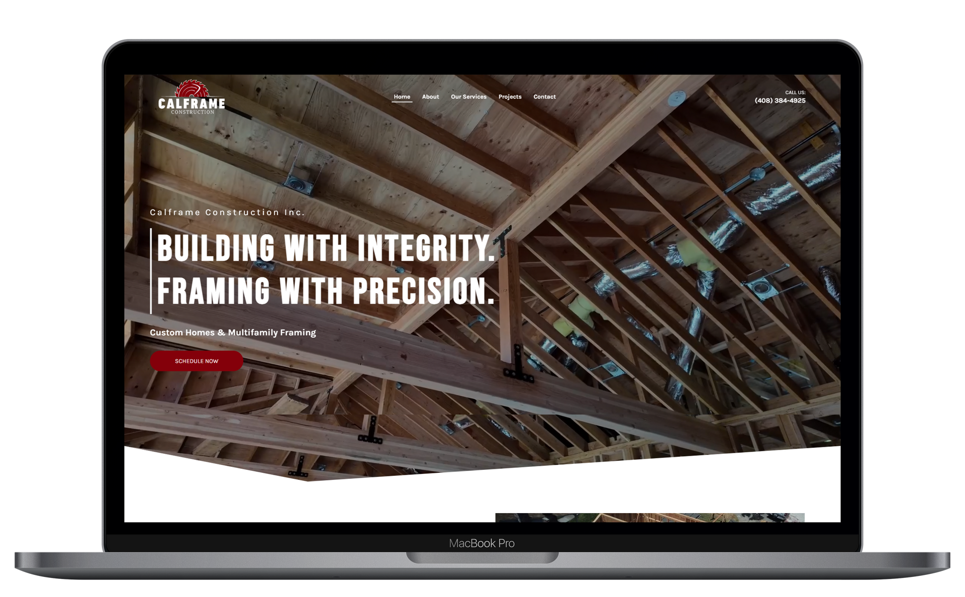 Calframe Construction Inc. Website Preview