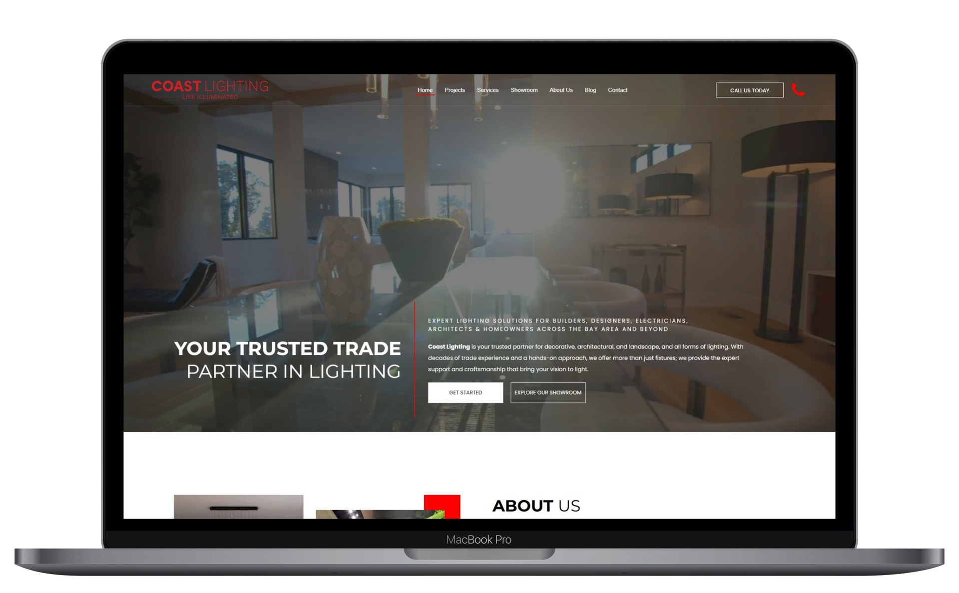Coast Lighting Website Preview