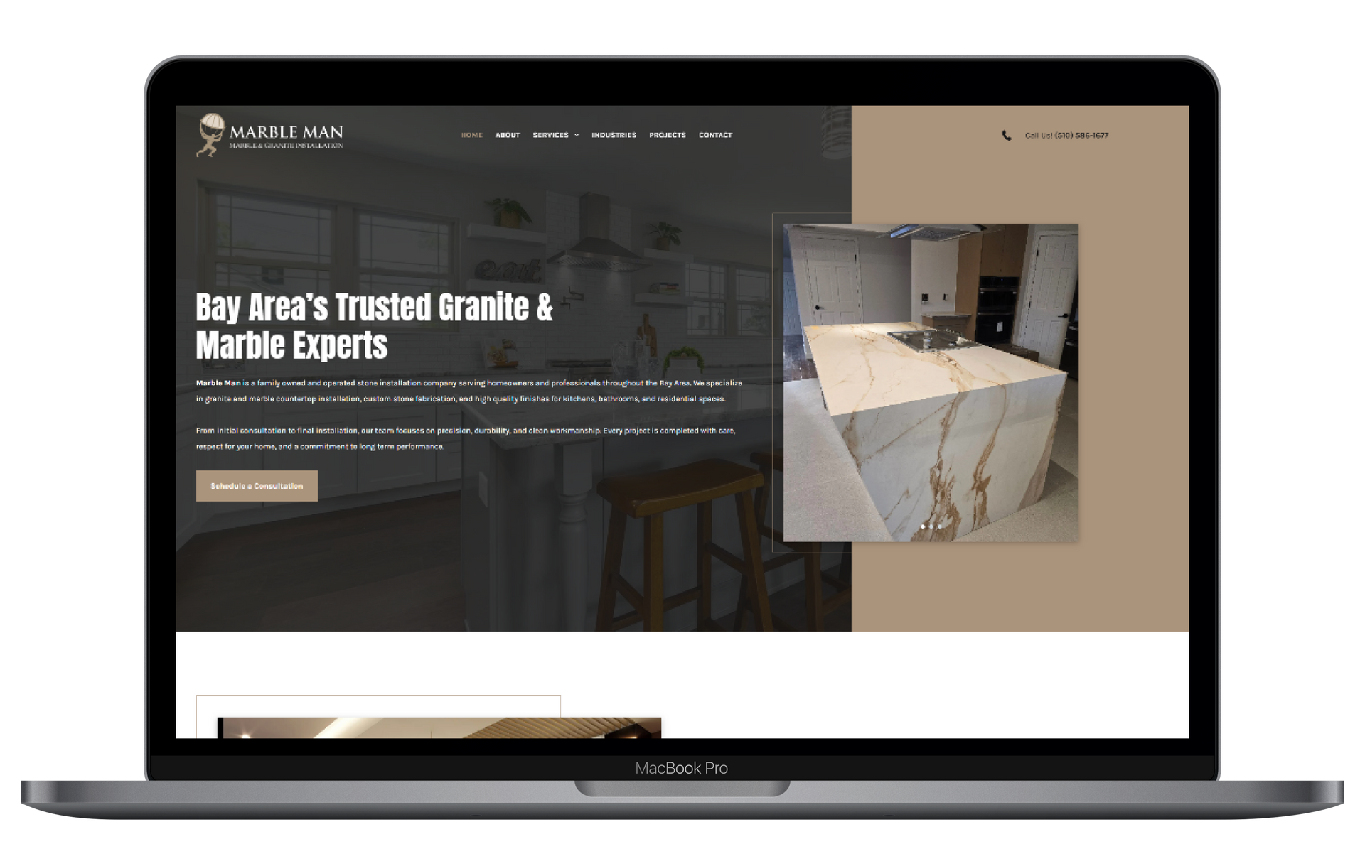 Marble Man Website Preview