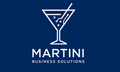 Martini business solutions logo on a blue background