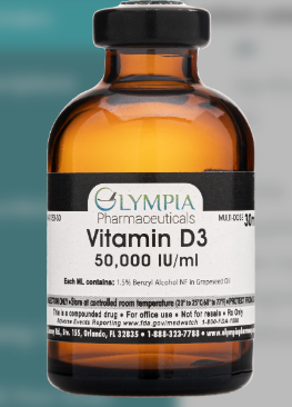 A bottle of vitamin d3 from olympia pharmaceuticals