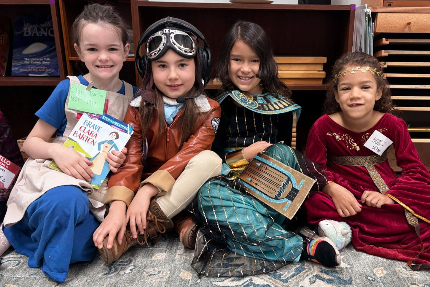 Montessori children dressed as historical figures