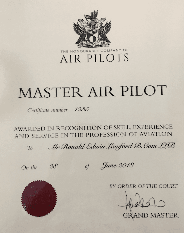 Master Air Pilot Award — Flight Training in Batchelor, NT