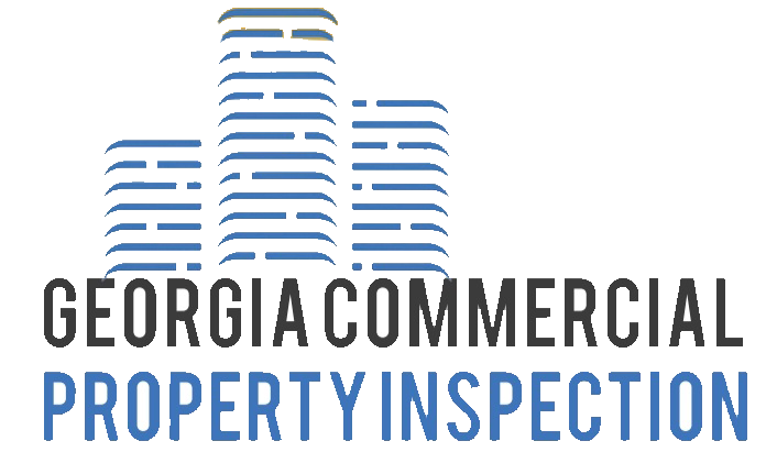 Georgia Property Inspection logo: Circular badge with a house inside a magnifying glass.