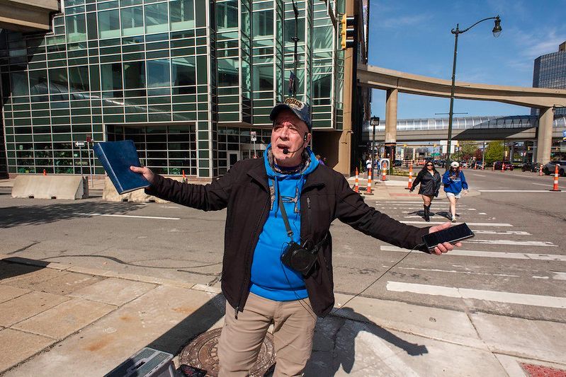 DOC delivering the Gospel out in the streets