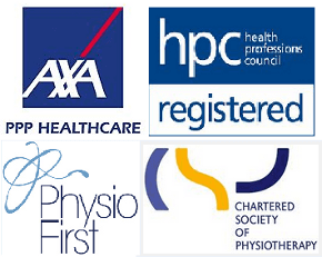 axa ppp, hpc, csp, physio first logos