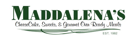 The logo for maddelena 's cheesecake