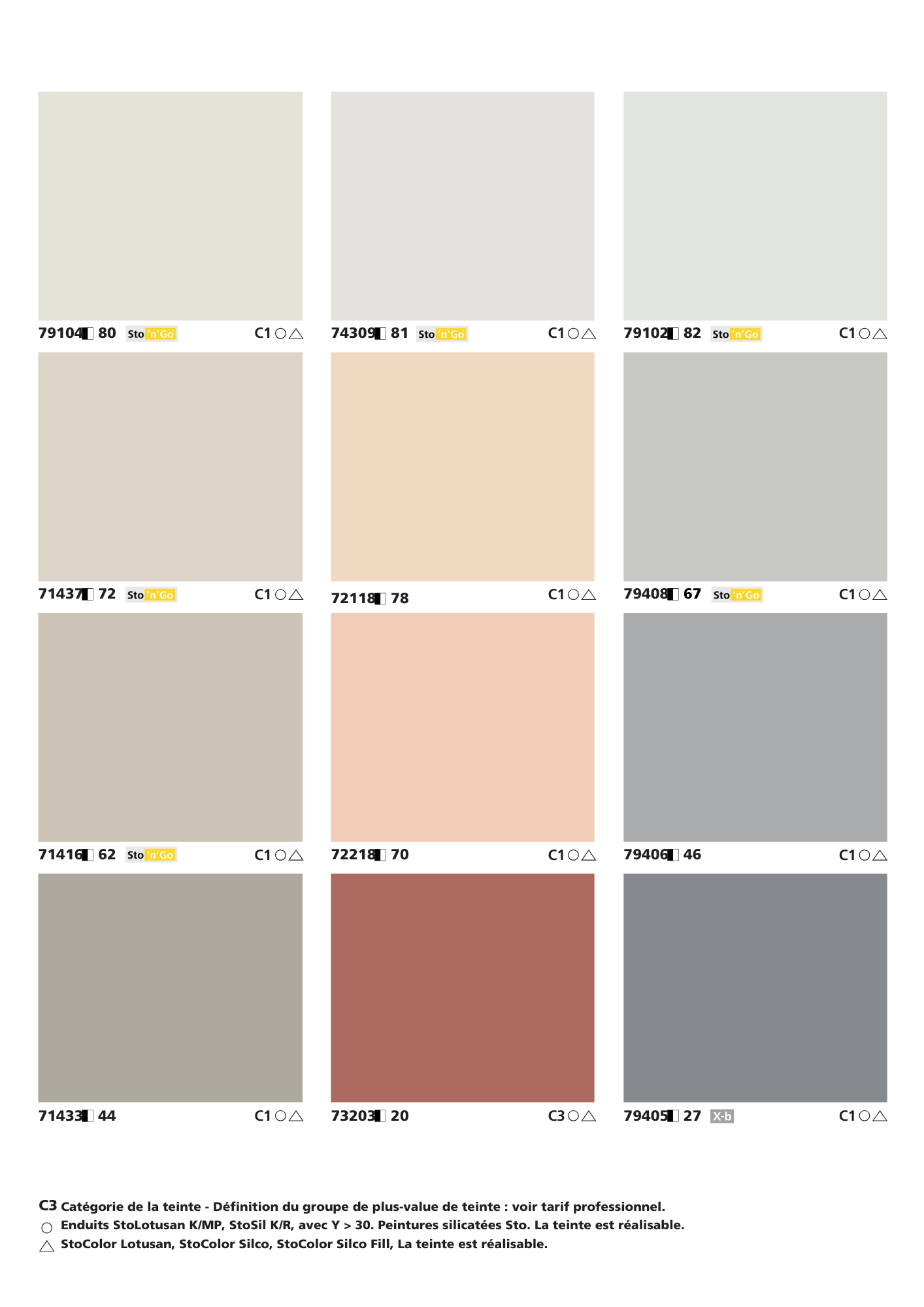 Une palette de différentes nuances de crépis par isodeco
