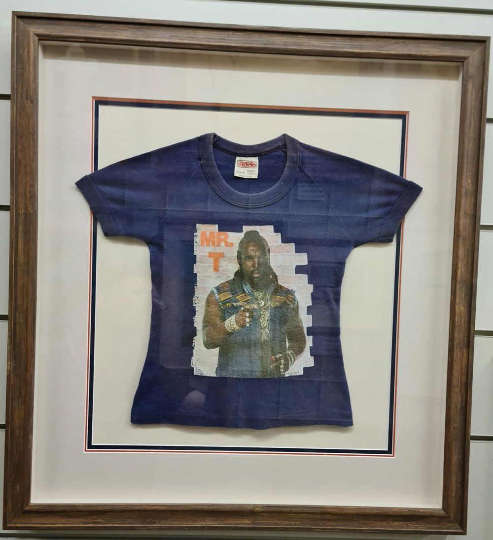 Old T-Shirt With Framed — Fine Art Supplies & Custom Framing in Rockhampton City, QLD