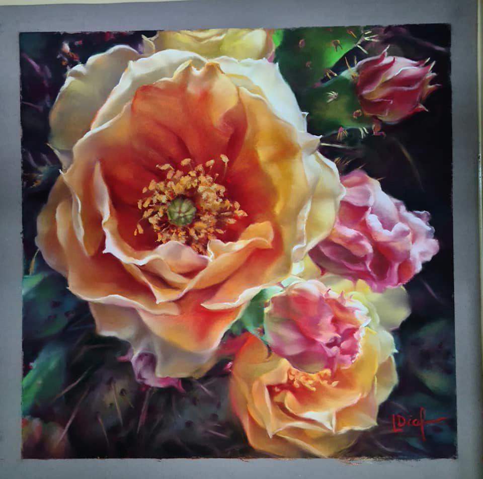 Yellow And Orange Roses Drawing — Fine Art Supplies & Custom Framing in Rockhampton City, QLD