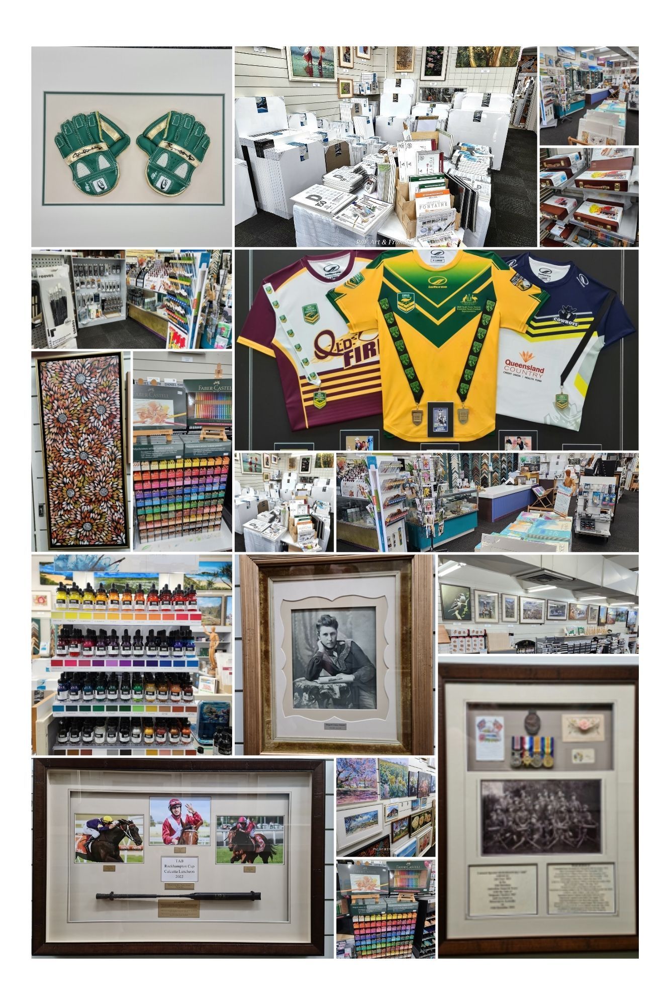 Art supply collage — Fine Art Supplies & Custom Framing in Rockhampton City, QLD